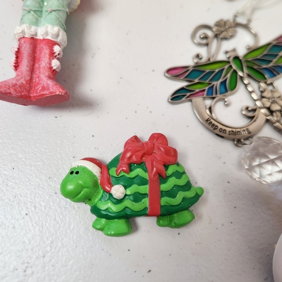 Lot of Christmas Tree Ornaments Some Vintage Turtle Nutcracker Mice - Picture 6 of 8